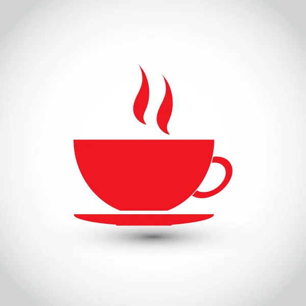 Taza de café vector icono — Vector de stock