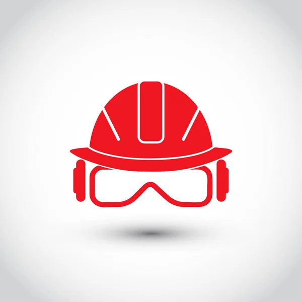 Construction helmet icon in cartoon style vector illustration. — Stock Vector