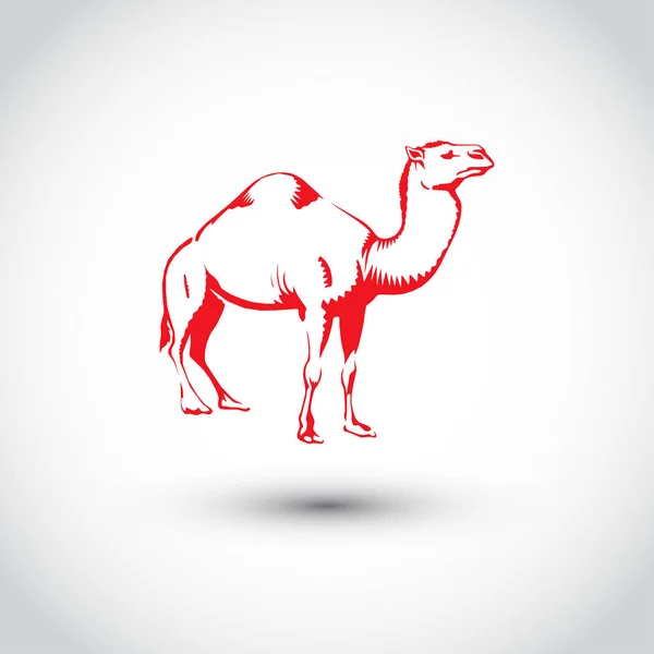 Ilustracja wektorowa sylwetka wielbłąd ikona — Wektor stockowy
