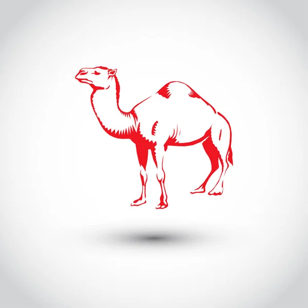 Kamel ikonen silhuett vektorillustration — Stock vektor