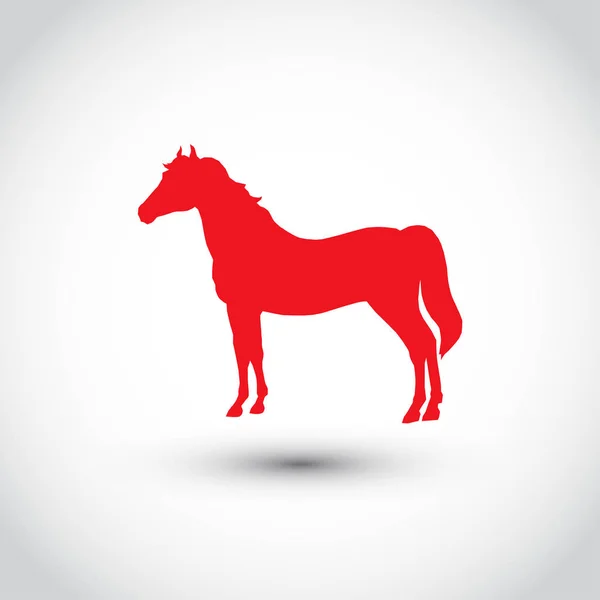 Silhouette de cheval en marche. Illustration vectorielle . — Image vectorielle