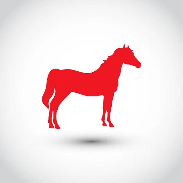 Silhouette de cheval en marche. Illustration vectorielle . — Image vectorielle