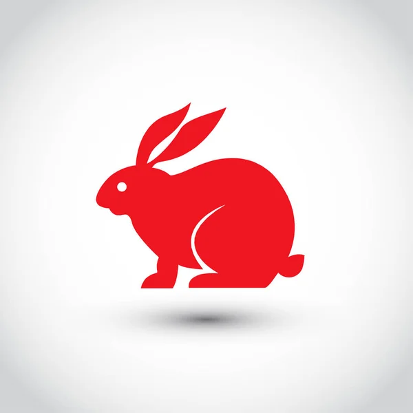 Conejo plano vector icono . — Vector de stock