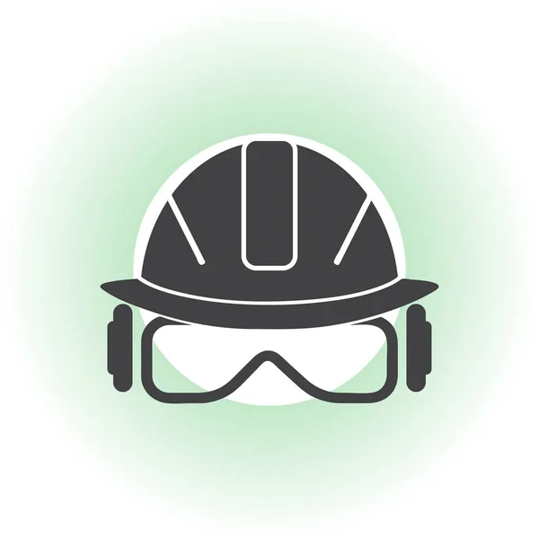 Icône de casque de construction en illustration vectorielle de style dessin animé . — Image vectorielle