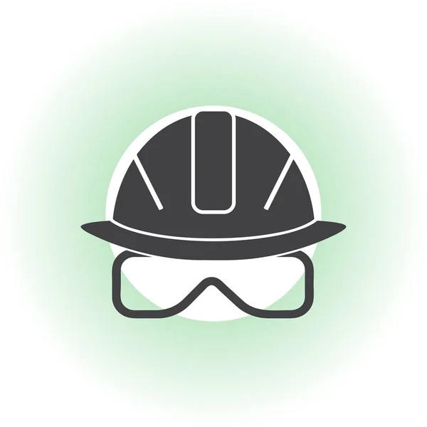 Icono de casco de construcción en ilustración vectorial estilo caricatura . — Vector de stock