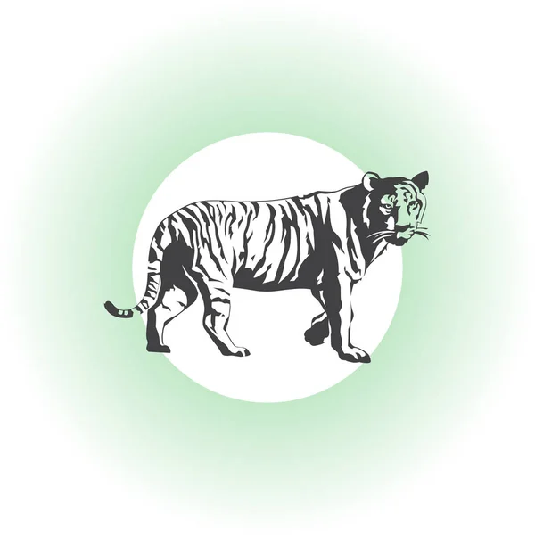 Племінний стрибок тигра Векторне татуювання — стоковий вектор