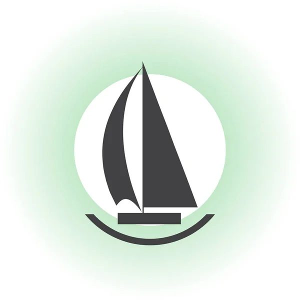 Sailing boat icon. flat style — Stock Vector