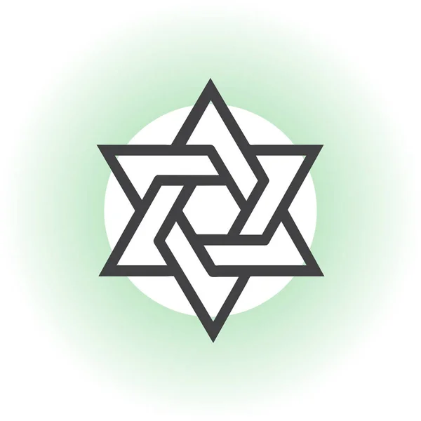 Estrela de David. Ícone Vector — Vetor de Stock