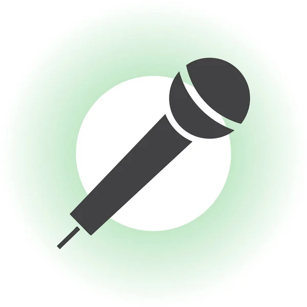 Microfone vetor web ícone —  Vetores de Stock