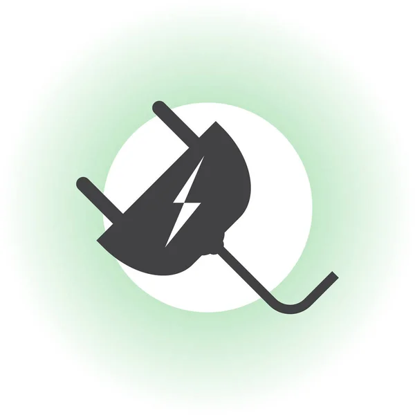 Icono de enchufe, ilustración vectorial — Vector de stock