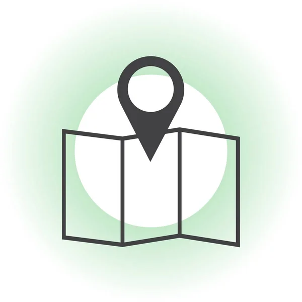Ícone de ponteiro em estilo moderno plana. Símbolo de pino para o design do seu site, logotipo, aplicativo, UI. Ilustração vetorial, EPS10 . — Vetor de Stock