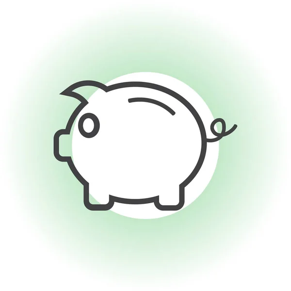 Piggy Bank. Ícone vetorial totalmente escalável no estilo esboço . — Vetor de Stock