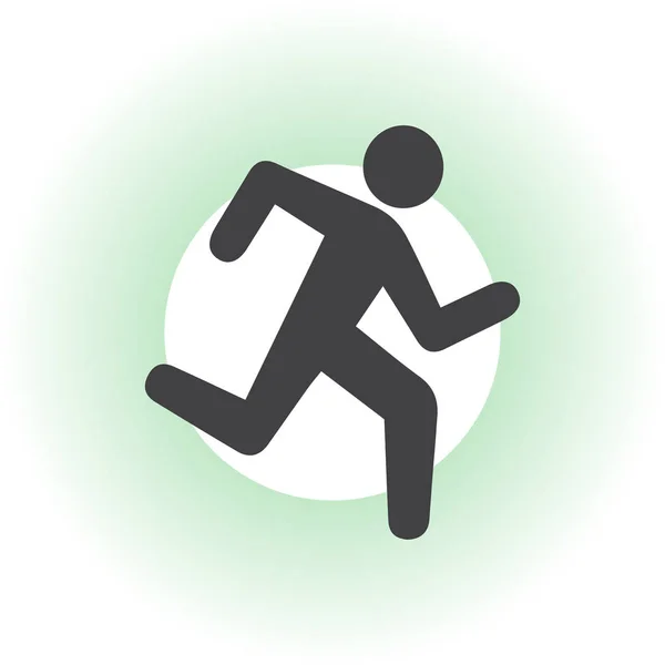 Running man icon isolated a background, Vector art. — Stock Vector