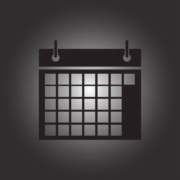 Calendario Aislado Web plana Icono Móvil — Vector de stock