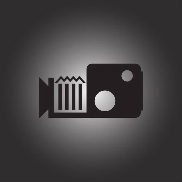 Icône vectorielle caméra vidéo — Image vectorielle