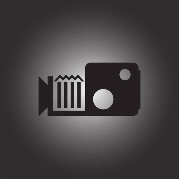 Video camera vector icon — Stock Vector