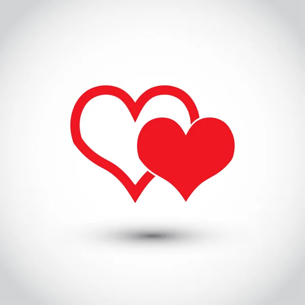 Heart vector icon, Love symbol. Valentine's Day sign — Stock Vector