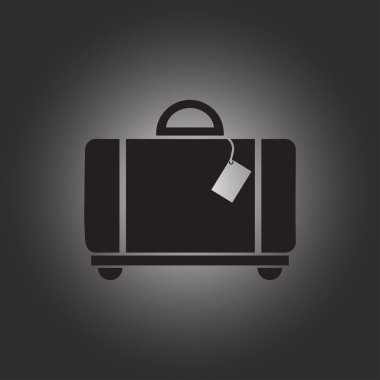 Evrak çantası ikonu, vektör illüstrasyonu. düz tasarım biçimi.