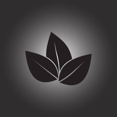 Yaprak ikonu vektör illüstrasyonu