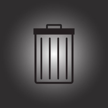 çöp kutusu simgesini, vektör