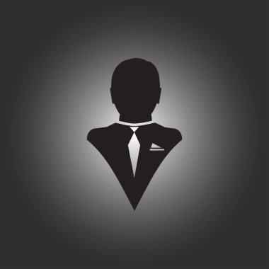 işadamı simgesi, vektör çizim. Düz tasarım stili