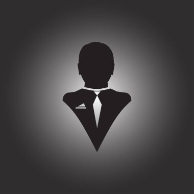 işadamı simgesi, vektör çizim. Düz tasarım stili