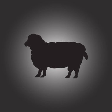Koyun siluet web simgesi