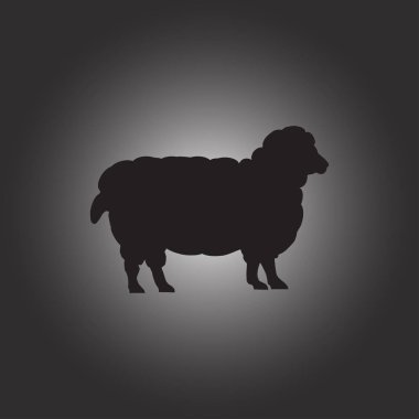 Koyun siluet web simgesi