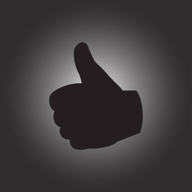 Simge, düz simge vektör çizim vektör başparmak.