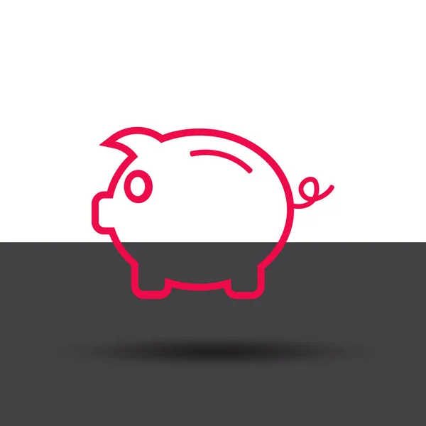 Piggy Bank. Ícone vetorial totalmente escalável no estilo esboço . —  Vetores de Stock