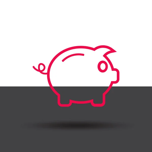 Piggy Bank. Ícone vetorial totalmente escalável no estilo esboço . —  Vetores de Stock