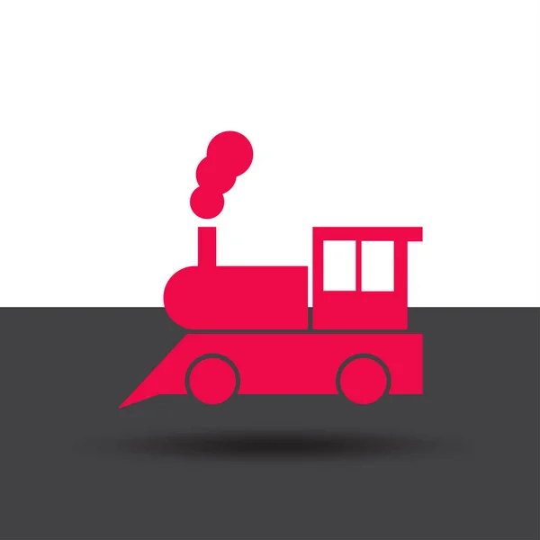 Icona del treno: vecchio pittogramma locomotivo a vapore classico — Vettoriale Stock