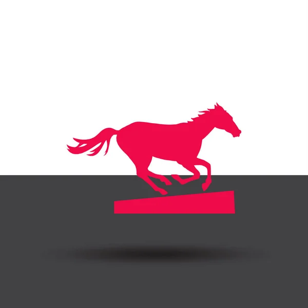 Silhouette de cheval en marche. Illustration vectorielle . — Image vectorielle