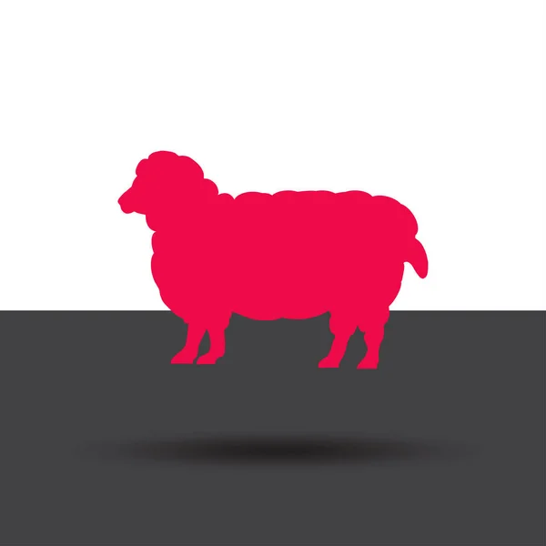 Sheep Silhouette web icon — Stock Vector