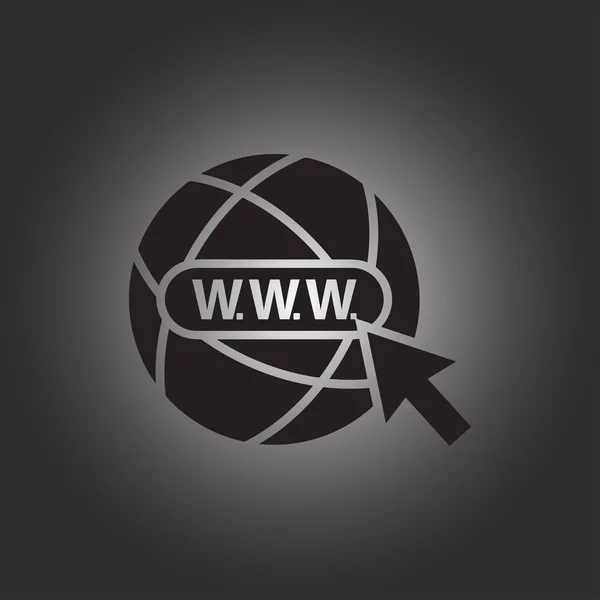 Website pictogram. vector wereldbol icoon — Stockvector