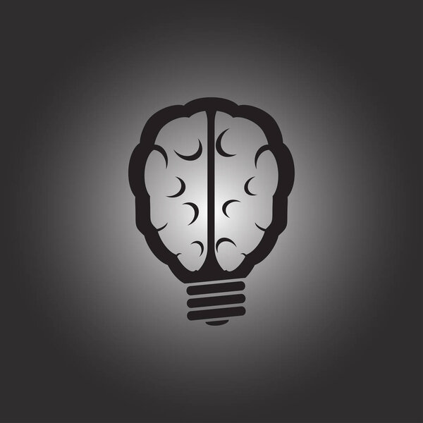 Значок вектора логотипа мозга
