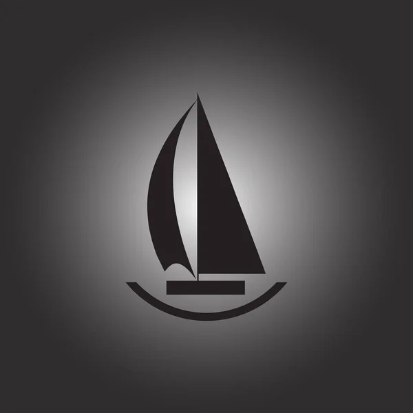 Plavba lodí ikona. plochý — Stockový vektor