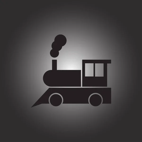 Train icon: old classic steam engine locomotive pictogram — Stock Vector