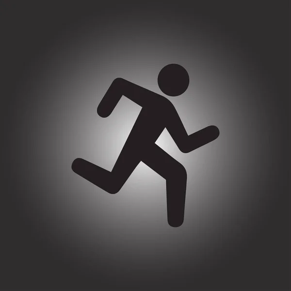 Running Man Ikone isoliert einen Hintergrund, Vektorkunst. — Stockvektor