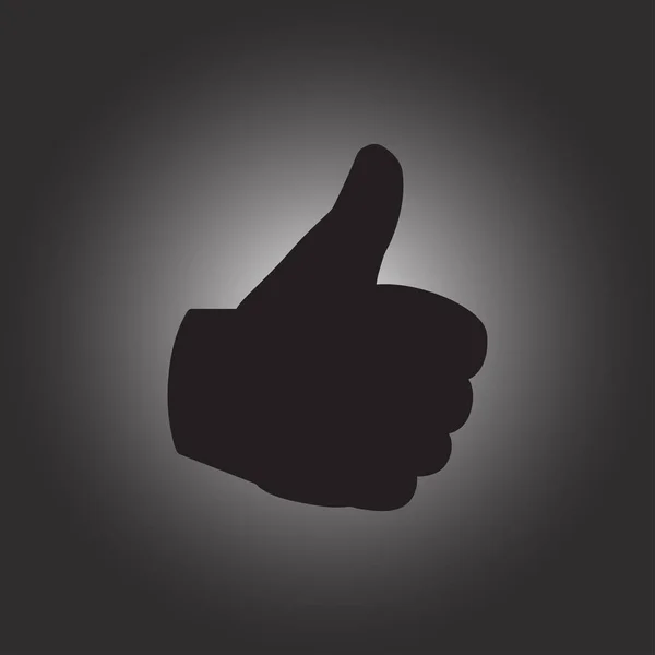 Vector thumb up icon, Illustration vectorielle d'icône plate . — Image vectorielle