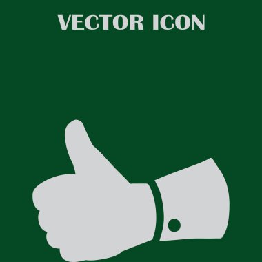 Simge, düz simge vektör çizim vektör başparmak.