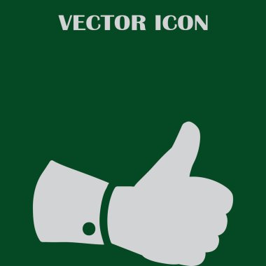 Simge, düz simge vektör çizim vektör başparmak.