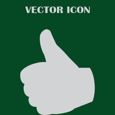 Simge, düz simge vektör çizim vektör başparmak.