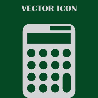 Hesap makinesi simgesi, vektör illüstrasyonu. düz tasarım biçimi.