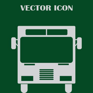 Otobüs simge vektör, katı logo illüstrasyon, sembol