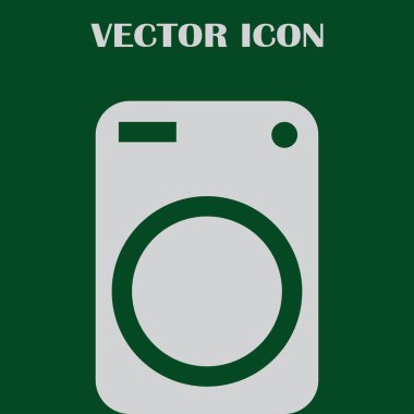 Çamaşır makinesi simgesi. Cihazı vektör simgesi. Çamaşır makinesi simge vektör