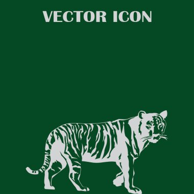 Kaplan siluet, vektör simgesi