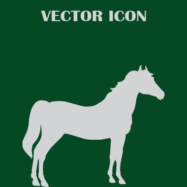 Koşan bir atın vektör silueti