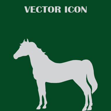 Koşan bir atın vektör silueti