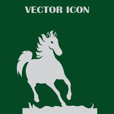 Koşan bir atın vektör silueti